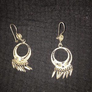 SILVER 925 LARGE CHANDELIER EARRINGS